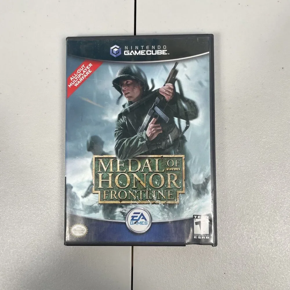 Medal of Honor: Frontline (Nintendo GameCube, 2004) CIB Complete Disk is rough